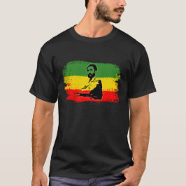 Haile Selassie MÖRKT-tröja T Shirt