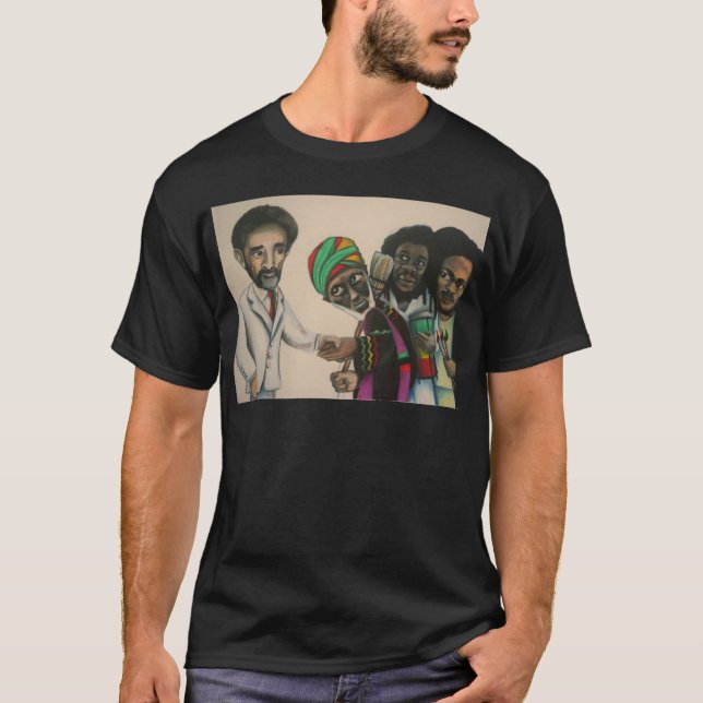 Haile Selassie möter sin följerskjorta T Shirt (Framsida)