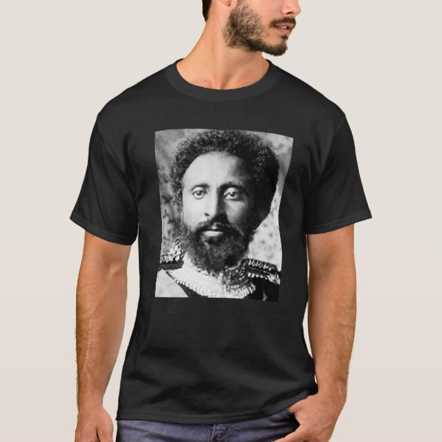 Haile Selassie Porträtt T Shirt (Framsida)