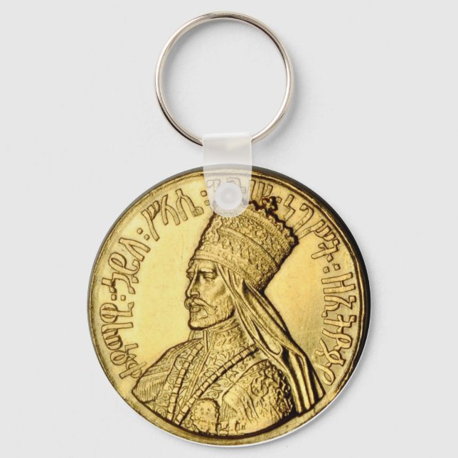 Haile Selassie Rasta Keychain Nyckelring (Framsida)