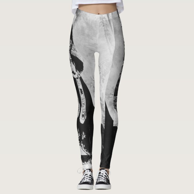 Haile Selassie - Rastafara - Power Yoga Leggings (Framsida)