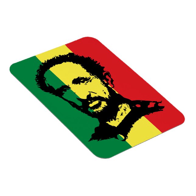 Haile Selassie - Rastafara - Reggae Rasta Magnet (Högersidan)