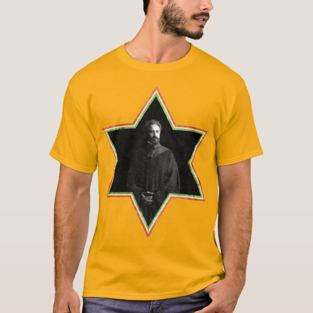 Haile Selassie Star av David T Shirt (Framsida)