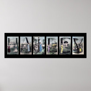 HAILEY Alphabet Brev Namn Art Poster