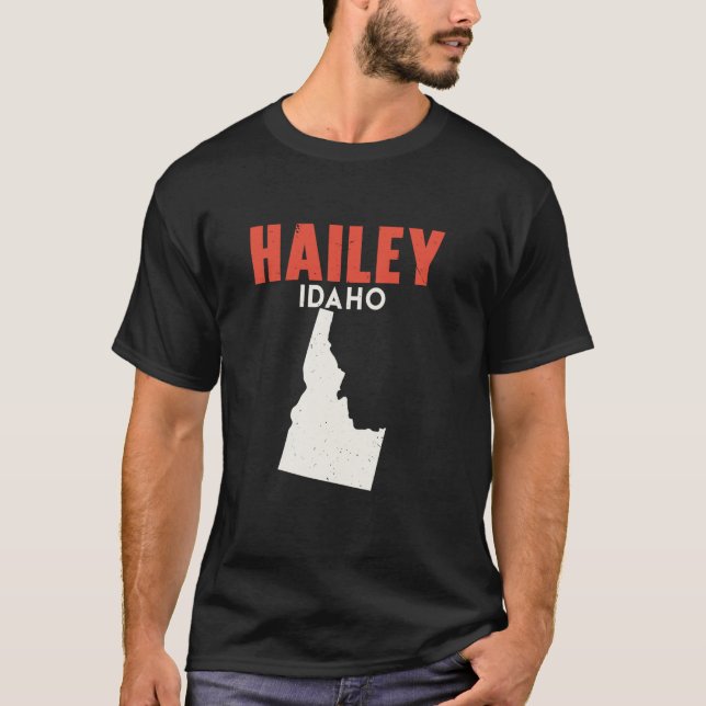 Hailey Idaho Förenta staterna, Amerika Travel Idah T Shirt (Framsida)