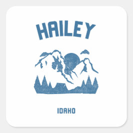 Hailey - Idaho Fyrkantigt Klistermärke