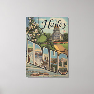 Hailey IdahoLarge brev ScenesHailey, legitimation Canvastryck