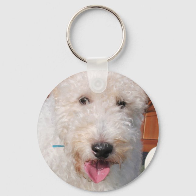 Hailey - Wire Fox Terrier Photo-8 Nyckelring (Framsida)