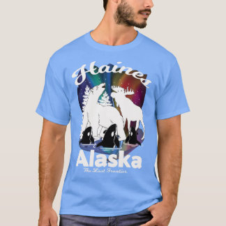 Haines Alaska Aurora Borealis Bear Orca Moose Swea T Shirt