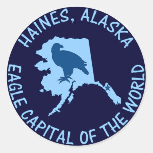 Haines, Alaska Eagle Capital of the World Runt Klistermärke