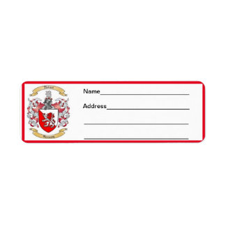 Haines Family Crest Returadress Etikett