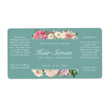 Hair Ansikte Serum Mint Vintage Blommigt Swirls Fl