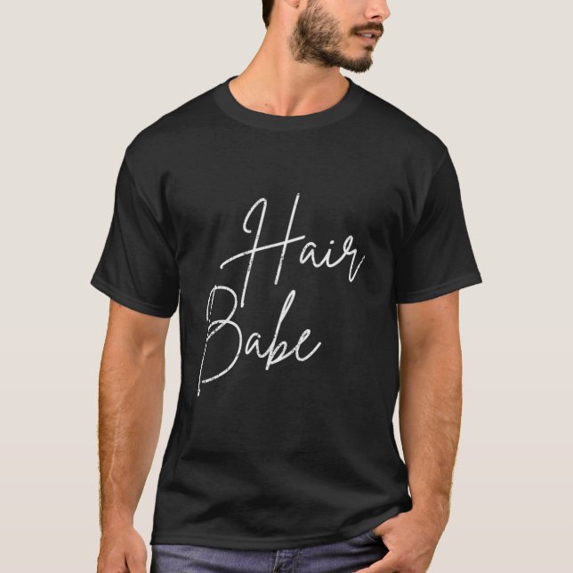 Hair Babe Pocket Hair Cutter Hair Stylist Hairdres T Shirt (Framsida)