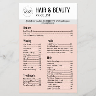 Hair Beauty Body Vax ManicuURE Pedicure Rosa Grått Flygblad