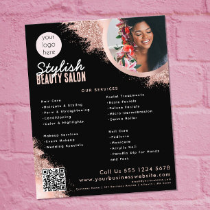 Hair Beauty Hair Nail Salon Hairdresser Beautician Flygblad