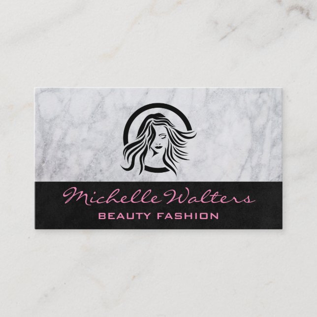 Hair Beauty Logotyp Visitkort (Framsida)