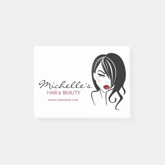 Hair & Beauty salon branding Post-it Block (Framsida)
