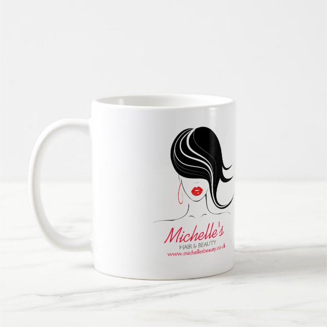 Hair & Beauty salon company branding Kaffemugg (Vänster)