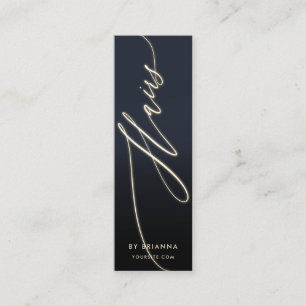 Hair Beauty Salon Hairstylist Guld skript Mini Visitkort
