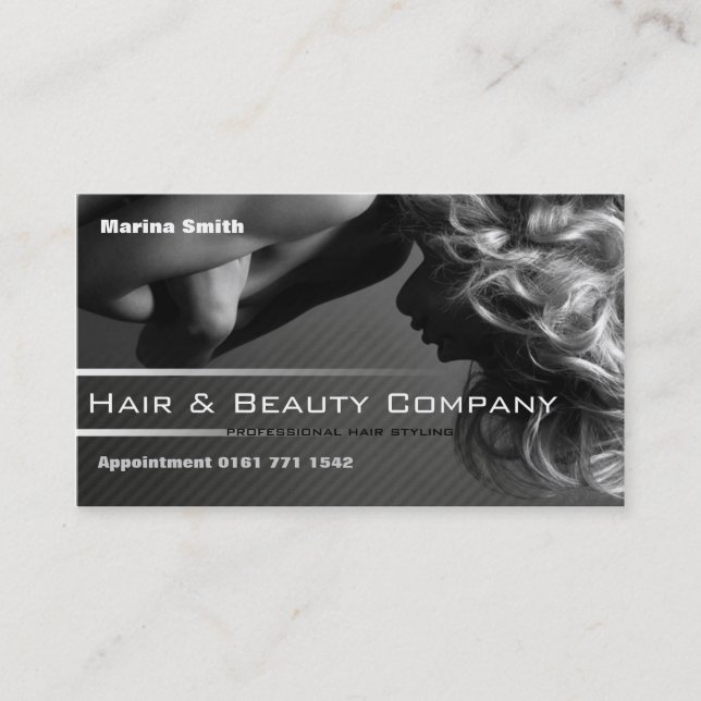 Hair & Beauty Salon [helt anpassade] Visitkort (Framsida)