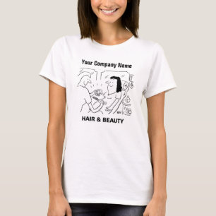 Hair & Beauty Salon Tecknad T-Shirt