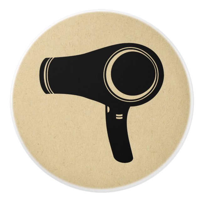 Hair Blow Dryer Retro Stil Art Knopp (Framsidan)