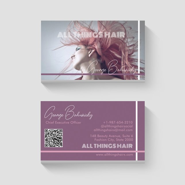 Hair Blown Hair Stylist, Salon Affärskort Visitkort (Skapare uppladdad)