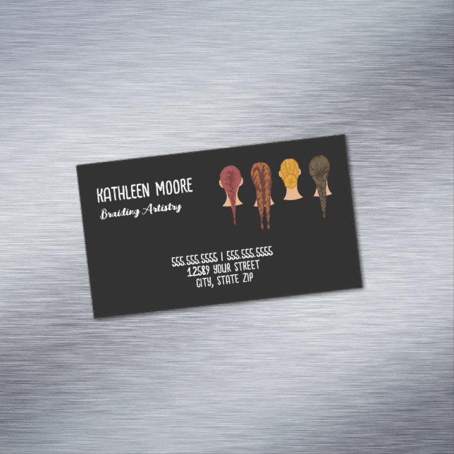 Hair Braider Magnetiska Visitkort (In Situ)