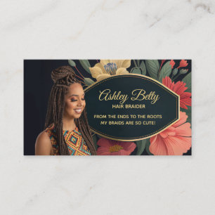 Hair Braider Slogans Affärskorts Visitkort