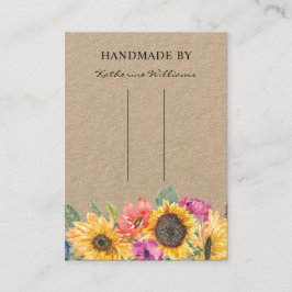 Hair Clip Barrette Visning Card | Solros Blommigt Visitkort