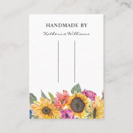 Hair Clip Barrette Visning Card | Solros Blommigt Visitkort