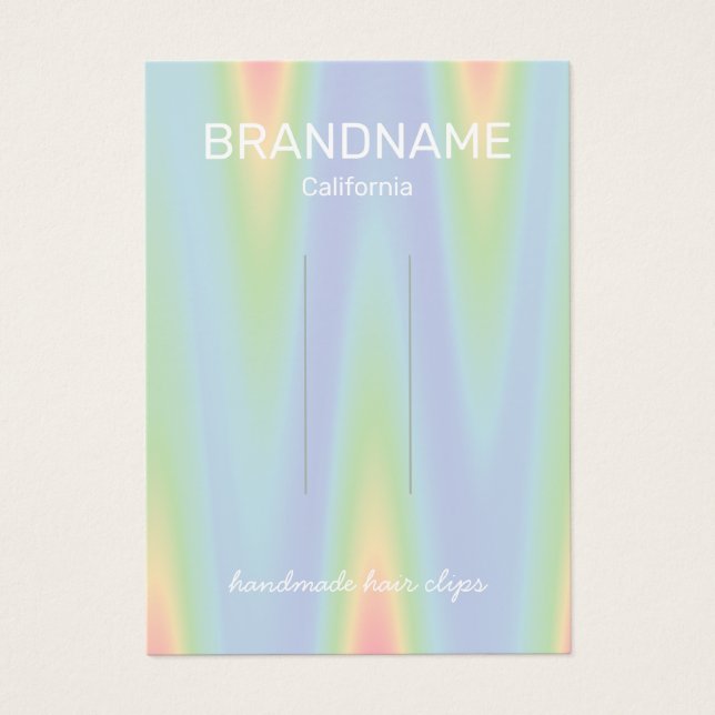 Hair Clip Holder Färg Gradient Ombre Chevron Logot Visitkort (Framsidan)