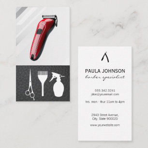 Hair Clippers Barber Verktyg Visitkort