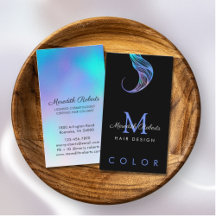 Hair Colorist Stylist Opal Blue på Black Monogram