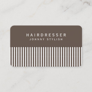 Hair comb-inspirerat utseende över affärskortet visitkort