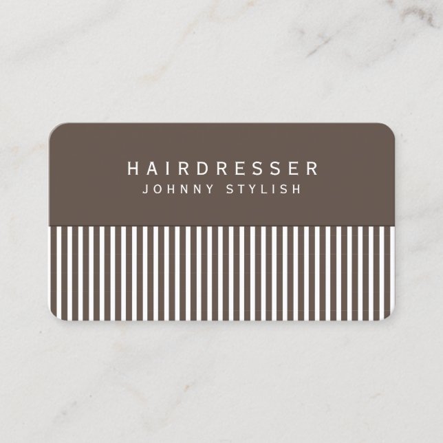 Hair comb-inspirerat utseende över affärskortet visitkort (Framsida)