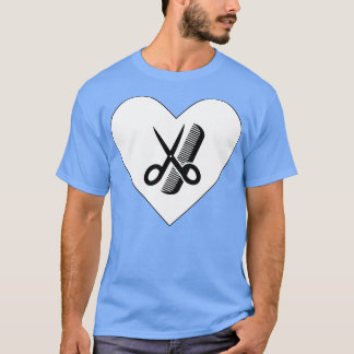 Hair Comb Kärlek Scissors Gift T Shirt