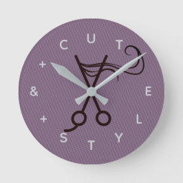 Hair cut Scissors Brev Numbers Rund Klocka
