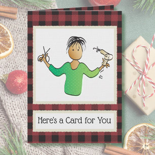 Hair Dresser-julkort från kund Kort