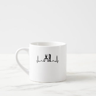 Hair Dresser och Barber Heartslag Gifts Espressomugg
