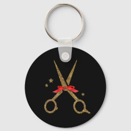 HAIR dresser stylist gift gyden glitter sax Nyckelring