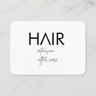 HAIR EXTENSION CARE-KORT (svart) Visitkort
