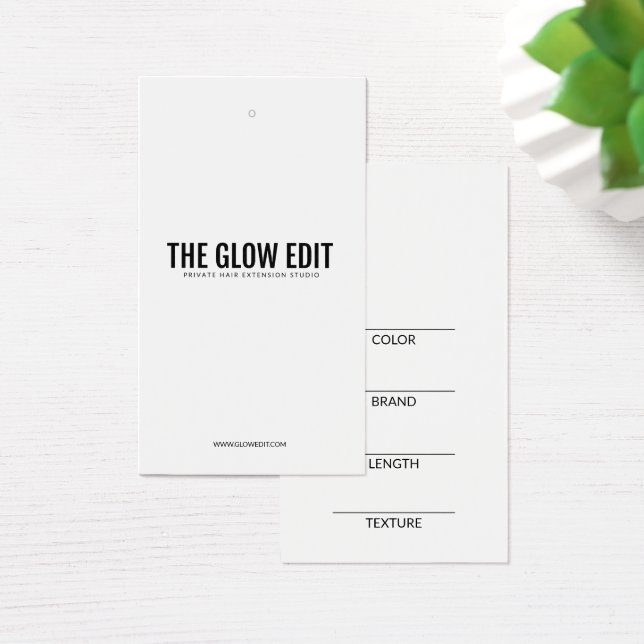HAIR EXTENSION DETAIL MÄRKRE VISITKORT (Skivbord)