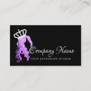 Hair Extension Hair Salon Purp Krona Spark Diamond Tidsbeställning Kort