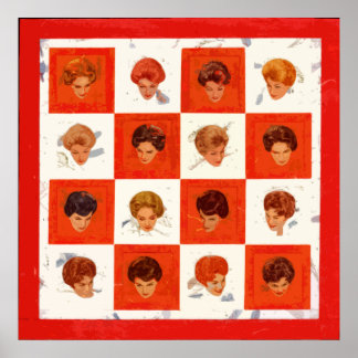 Hair Färg Bingo Poster