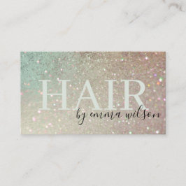 Hair Glitter Grönt Rosa Aqua Shiny Shimmer Visitkort