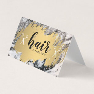 HAIR Guld Bruhus och pilar Marble Visitkort