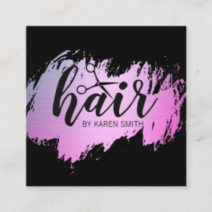 HAIR/Guld Brushed (Glamor) Fyrkantigt Visitkort