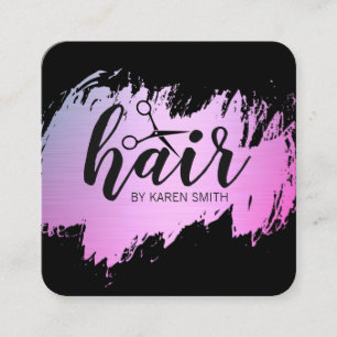 HAIR/Guld Brushed (Glamor) Fyrkantigt Visitkort