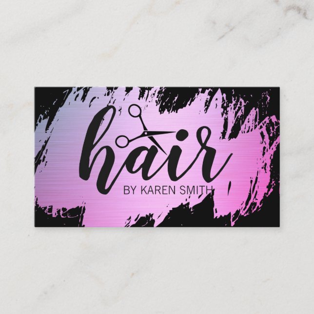 HAIR/Guld Brushed (Glamor) Visitkort (Framsida)